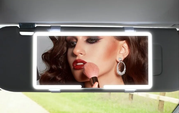 Miroir Pare-Soleil Voiture LED Rechargeable